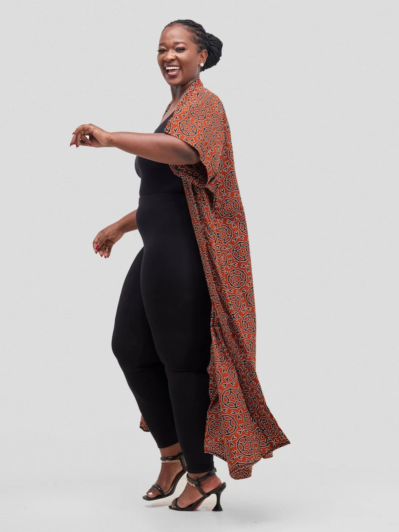 Simbaress Tamu Long Kimono - Brown