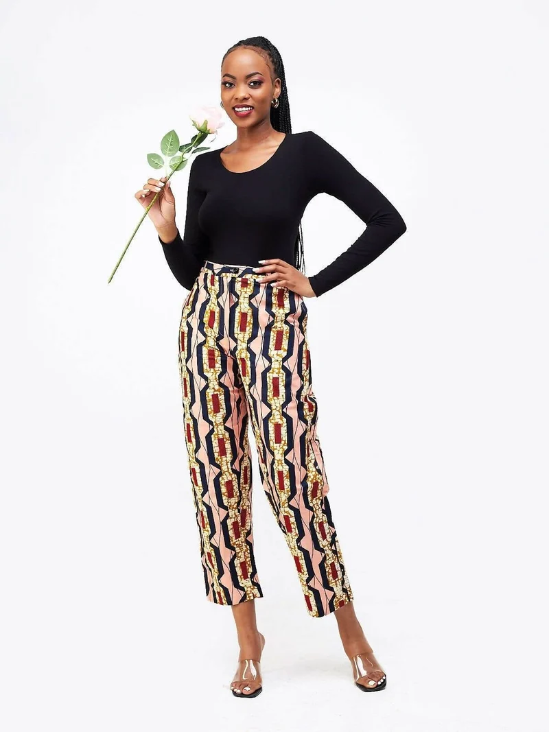 Simbaress Lale Pants - Peach / Multicolor