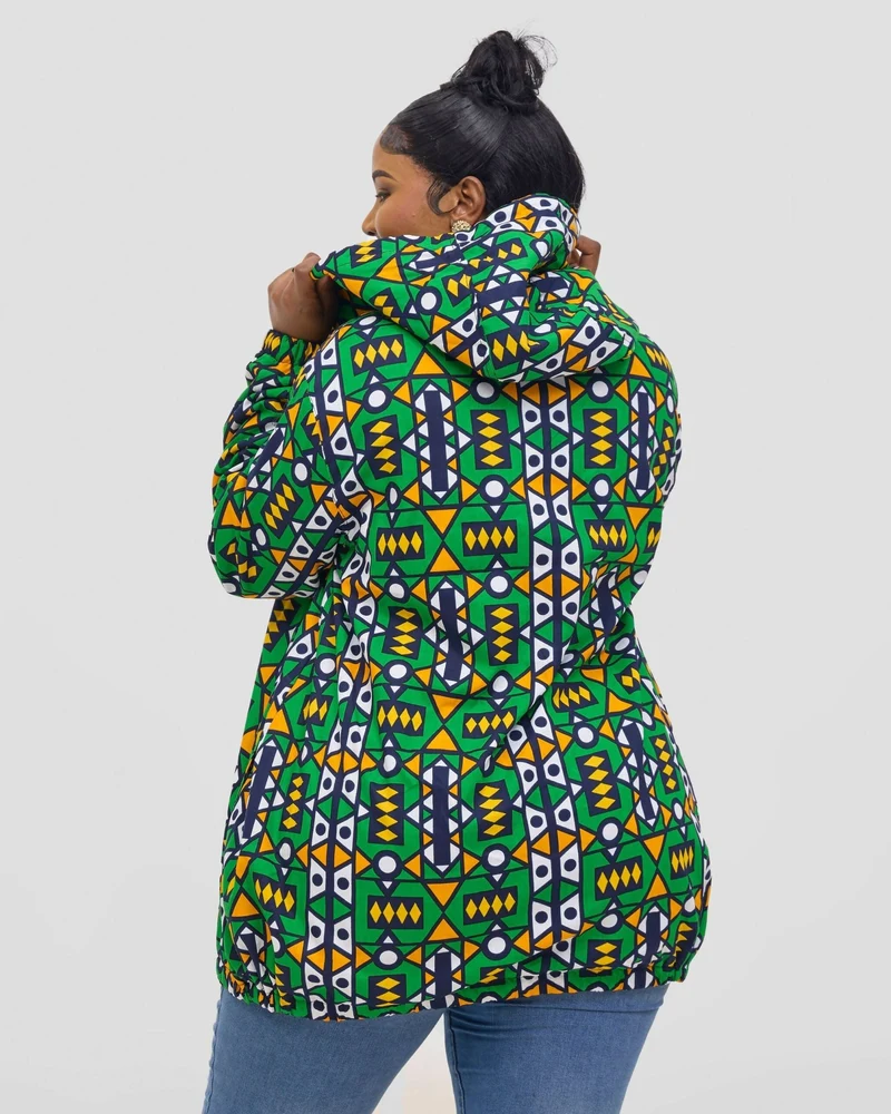 Gravio Fashions Emerald Geo Chic Jacket - Green