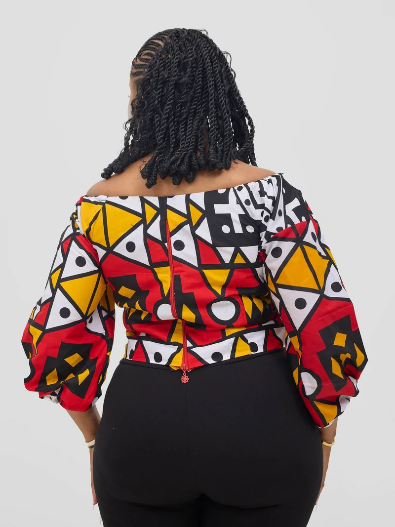 Gravio Fashions Faiza Crop Top - Red