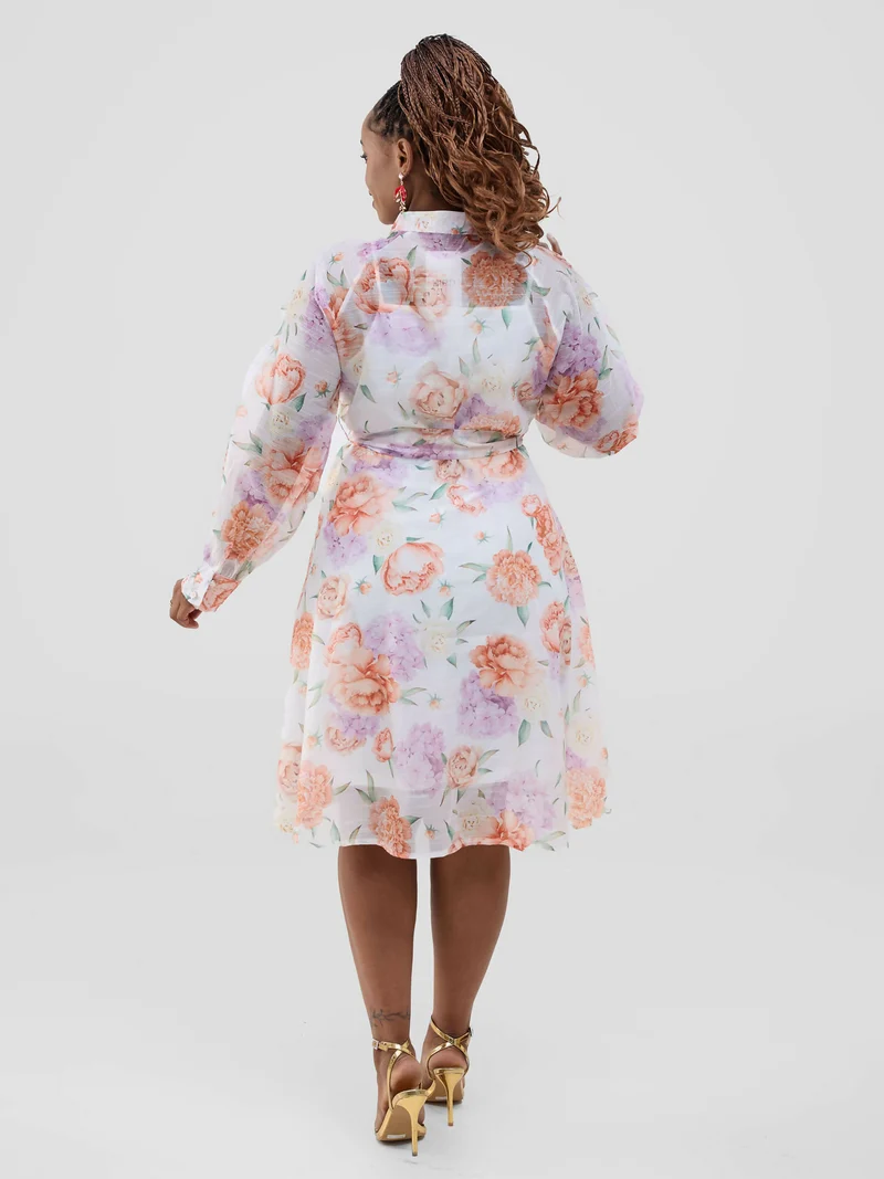 Stylish Sisters Floral Skater Dress - Multicolored