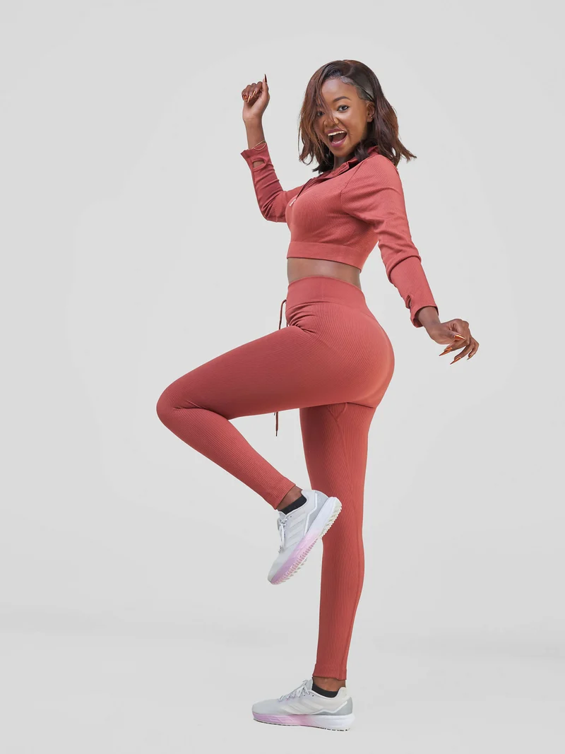 Stylish Sisters Gym Activewear Set - Brown