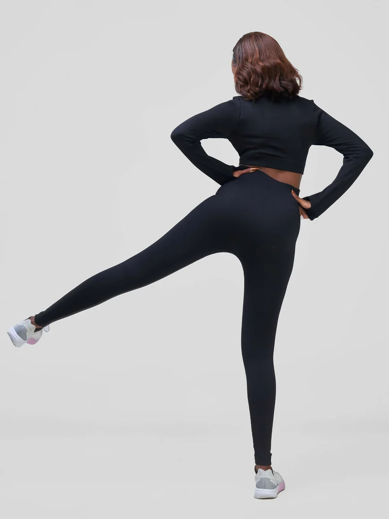 Stylish Sisters Gym Activewear Set - Black