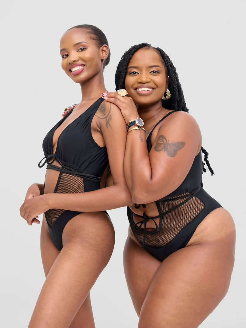 Shells Attic Monokini Swimwear Suit - Black