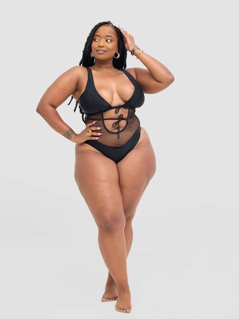 Shells Attic Monokini Swimwear Suit - Black