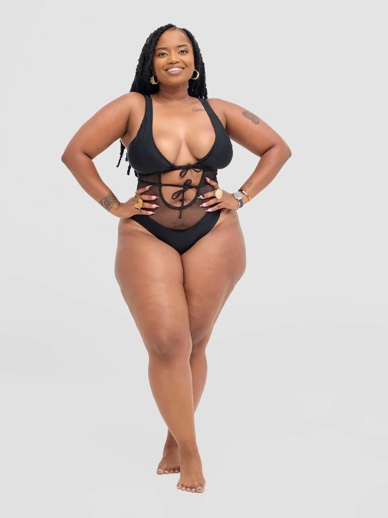 Shells Attic Monokini Swimwear Suit - Black