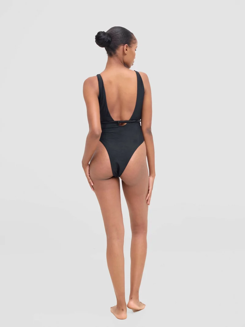 Shells Attic Monokini Swimwear Suit - Black