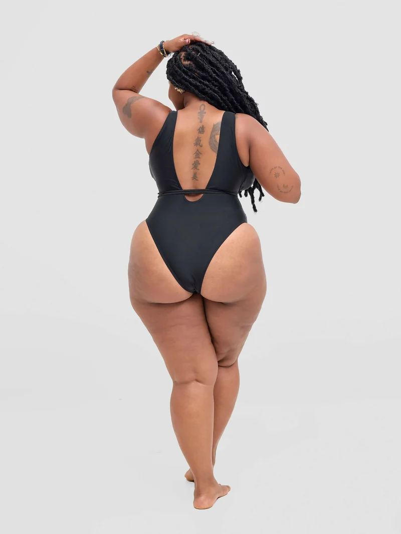Shells Attic Monokini Swimwear Suit - Black