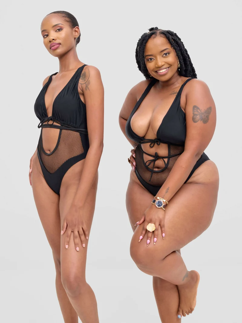 Shells Attic Monokini Swimwear Suit - Black