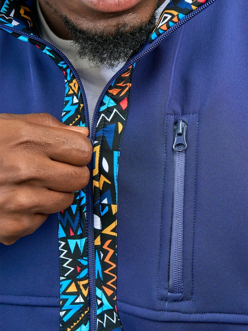 Kitu Kali Men Softshell Sleeveless Jacket - Blue
