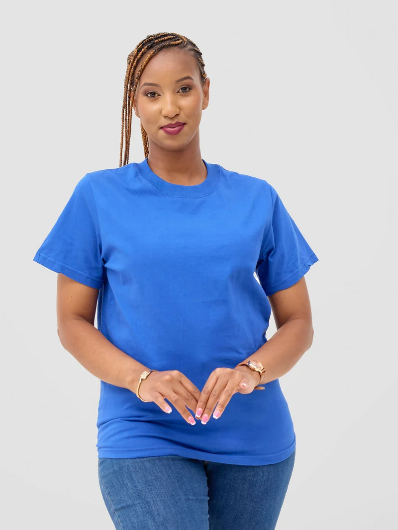 Zuria Fashions Unisex Roundneck T-shirt - Royal Blue