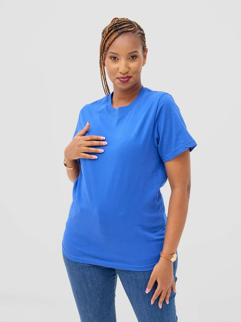 Zuria Fashions Unisex Roundneck T-shirt - Royal Blue