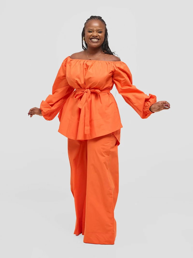 Eyane Africa Mali Two Piece set - Burnt Orange