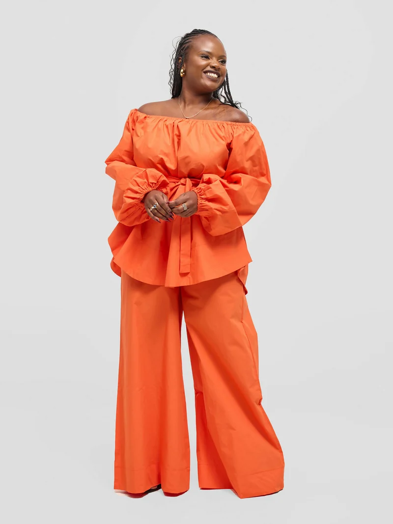 Eyane Africa Mali Two Piece set - Burnt Orange