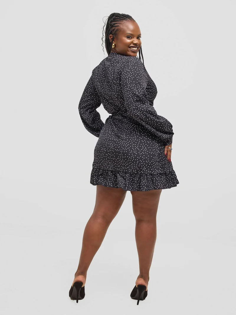 Eyane Africa Starry Night Wrap Dress - Black