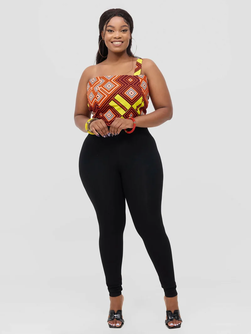 Kurumi One Shoulder Top - Orange