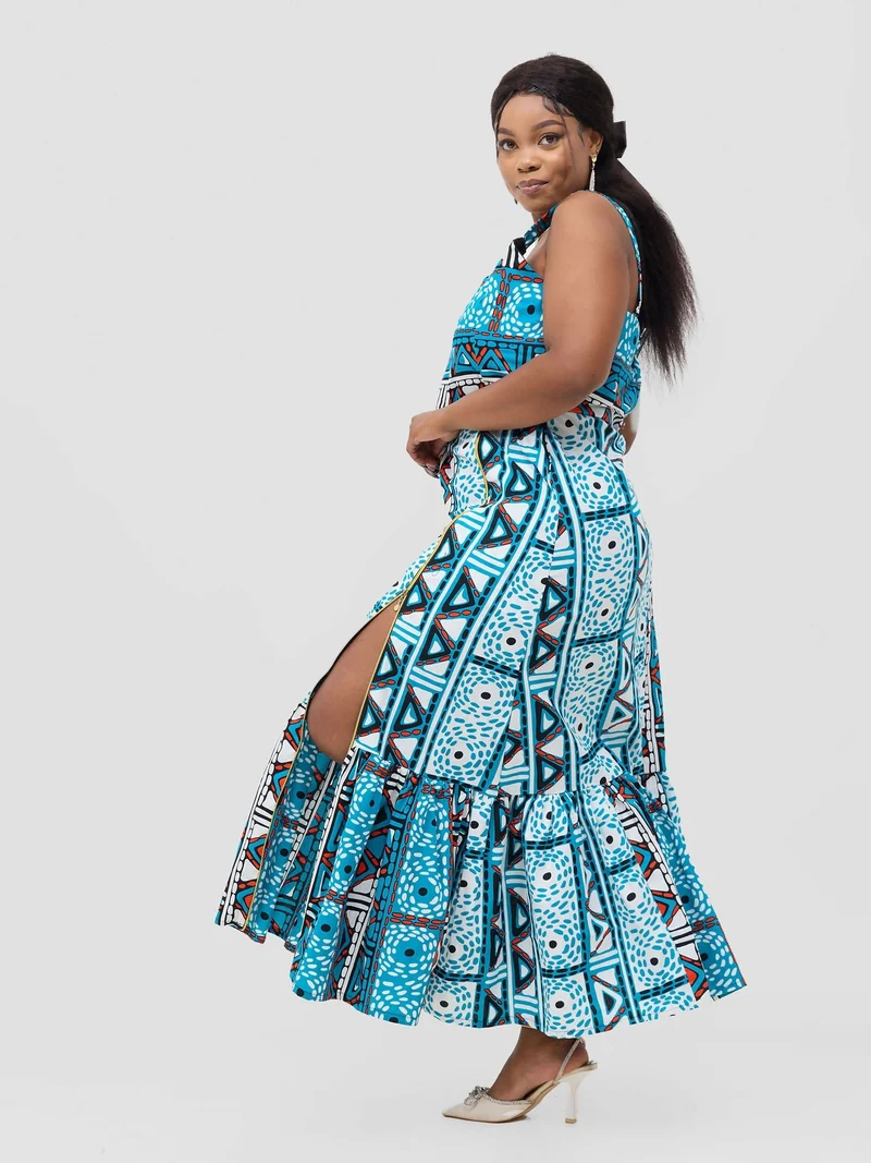 Zari Dress - Blue