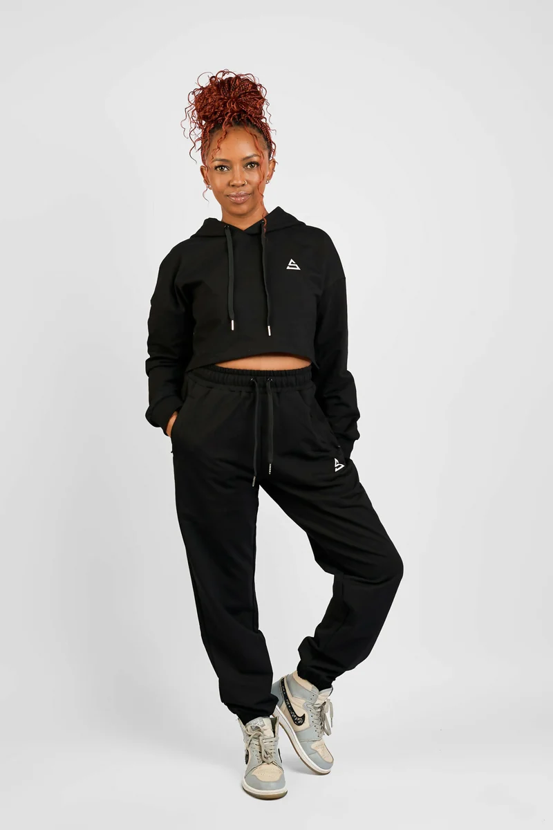Rotator Active Wear Women's Lifestyle Tracksuit Set - Black