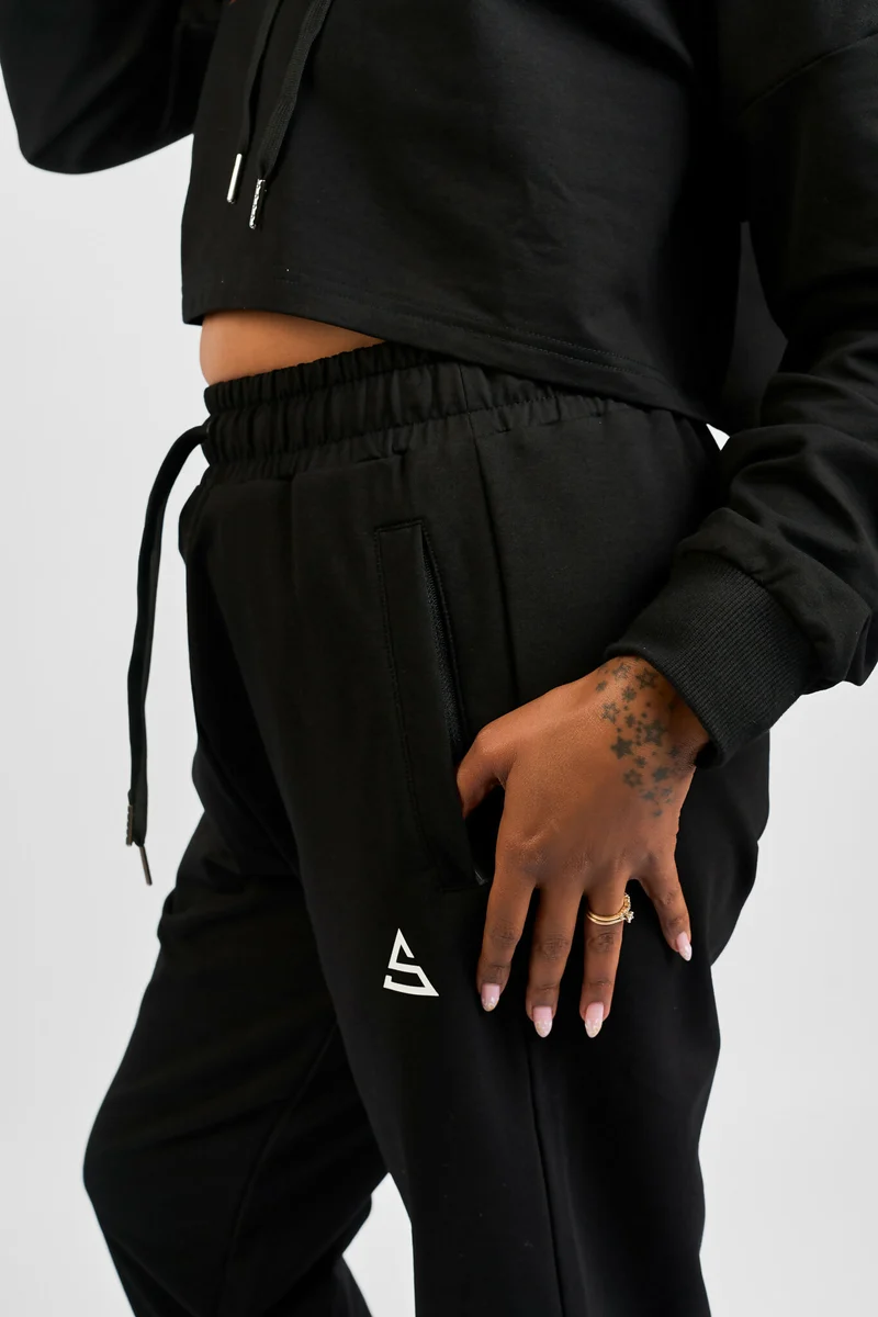 Rotator Active Wear Women's Lifestyle Tracksuit Set - Black