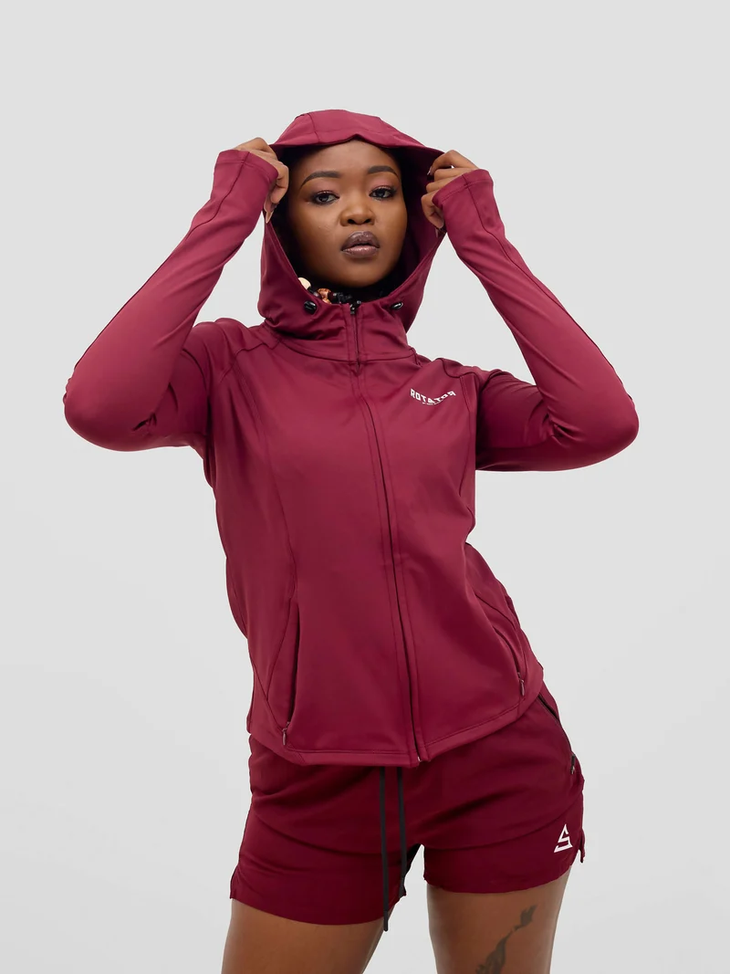 Rotator Active Wear Women's Performance Jacket - Dark Maroon