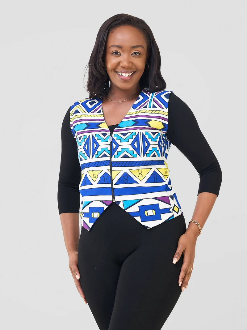Makena Vest Top - Blue