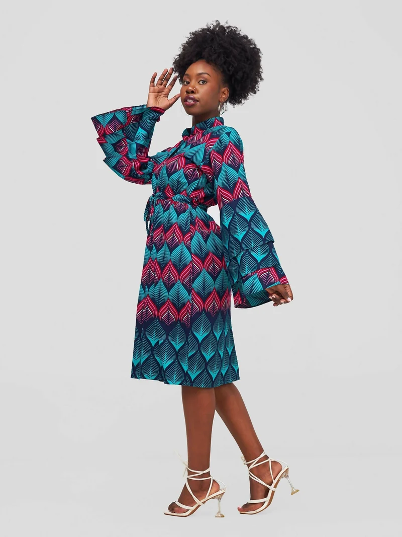 Gravio Fashion Shift Dress - Turquoise