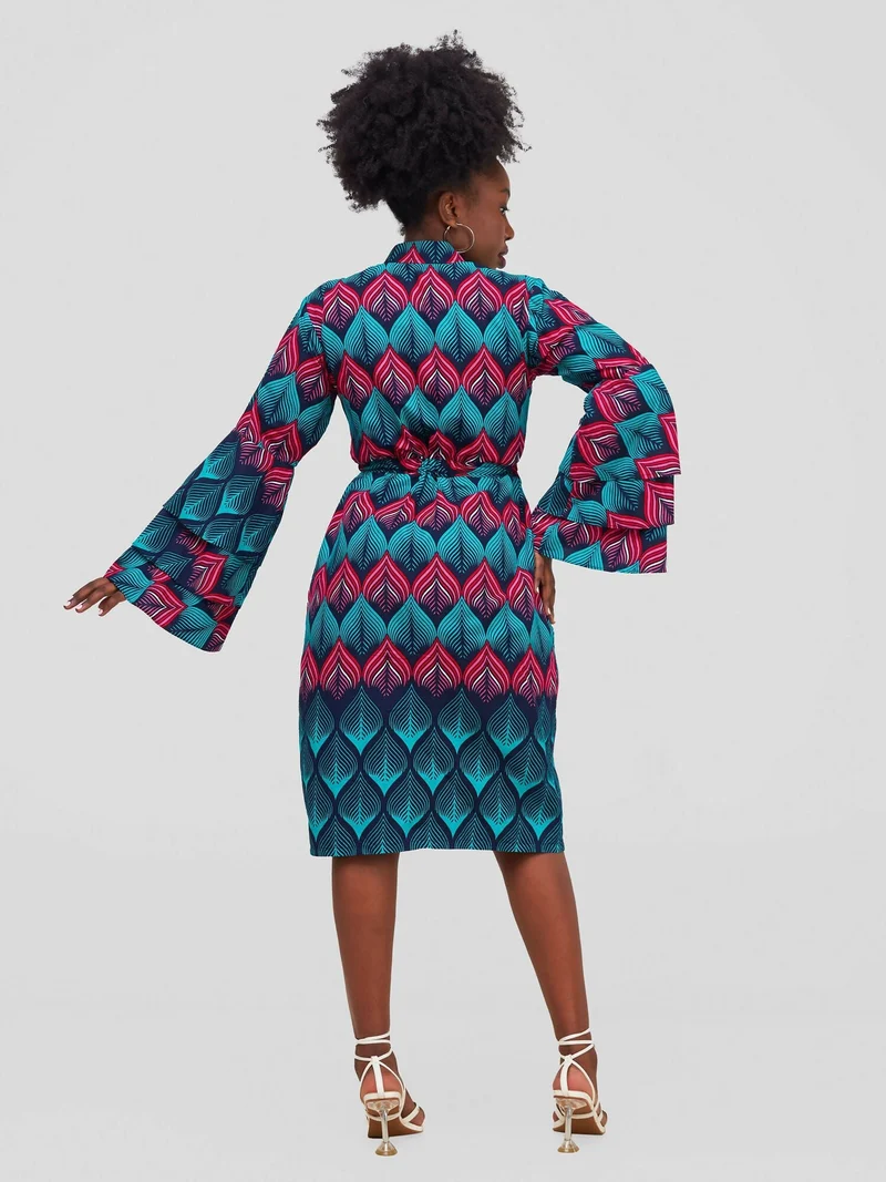 Gravio Fashion Shift Dress - Turquoise