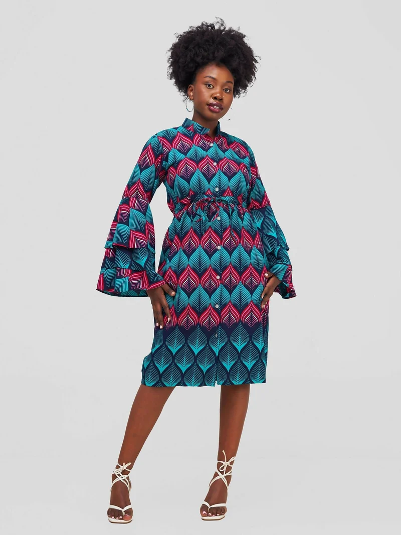 Gravio Fashion Shift Dress - Turquoise