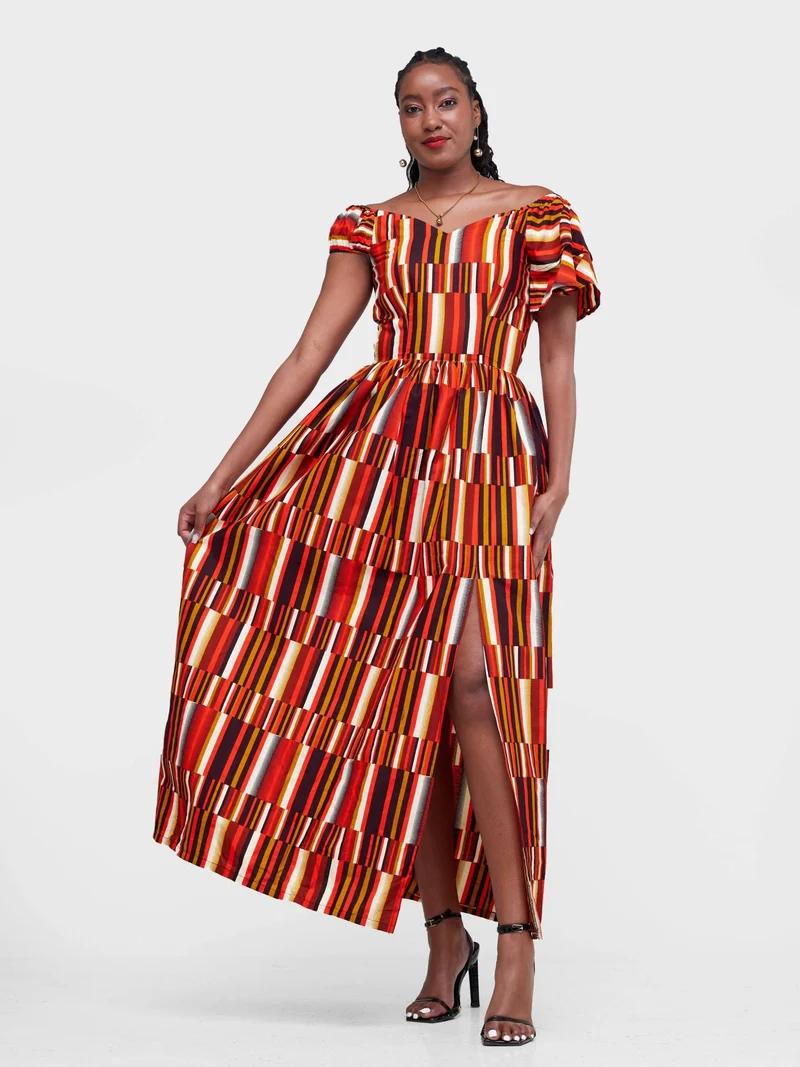 Gravio Fashions Mumbi Dress - Brown