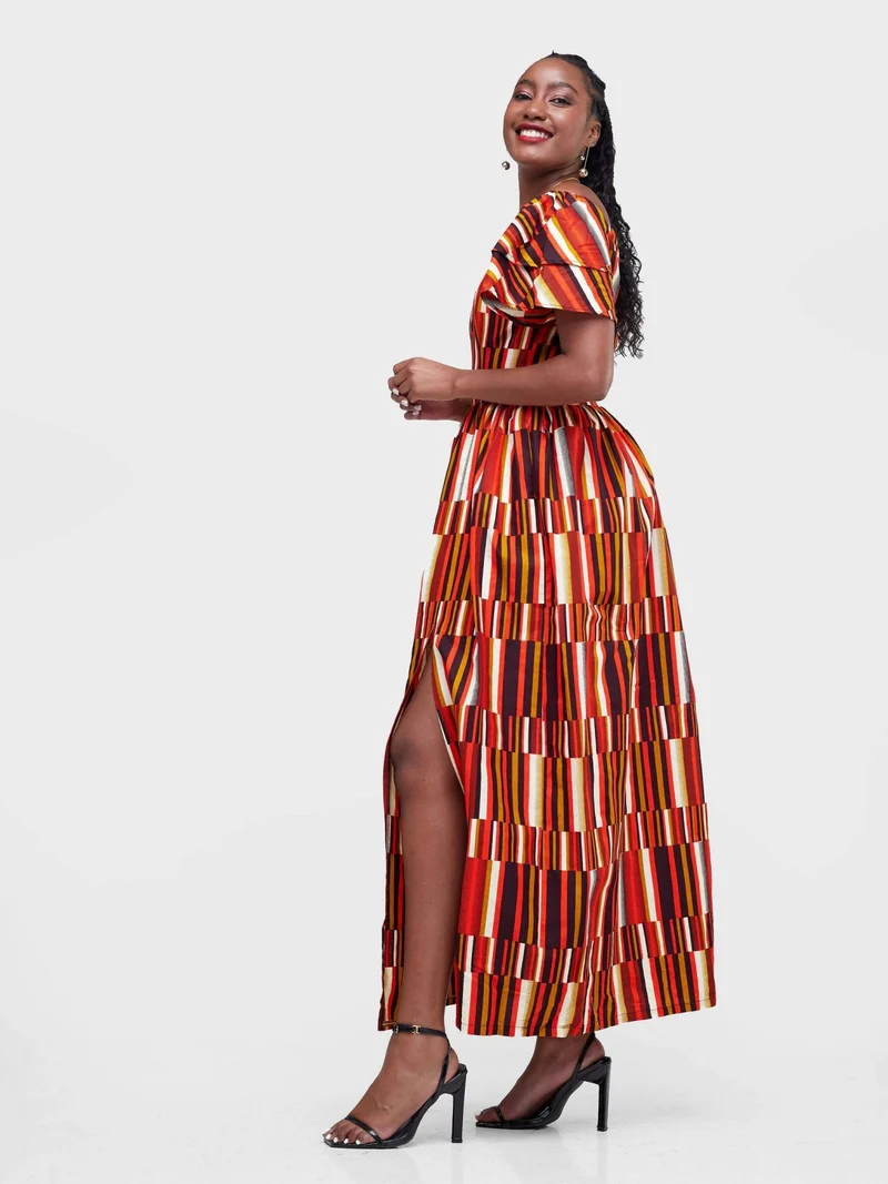 Gravio Fashions Mumbi Dress - Brown
