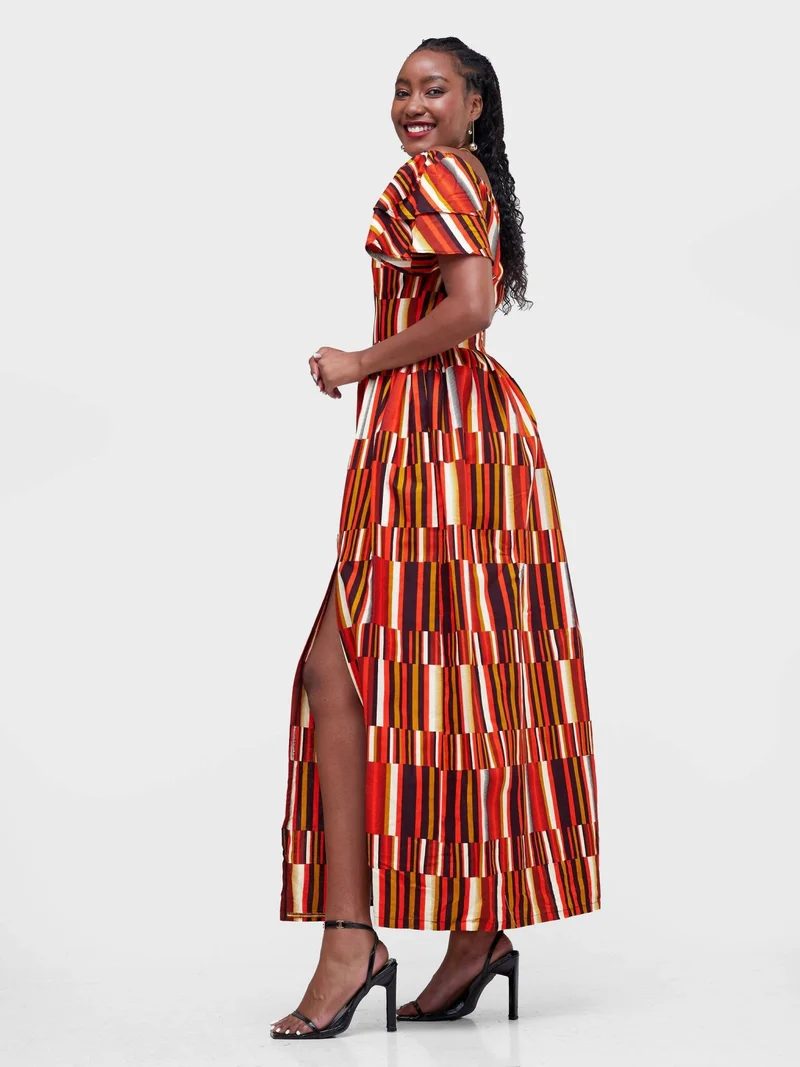Gravio Fashions Mumbi Dress - Brown