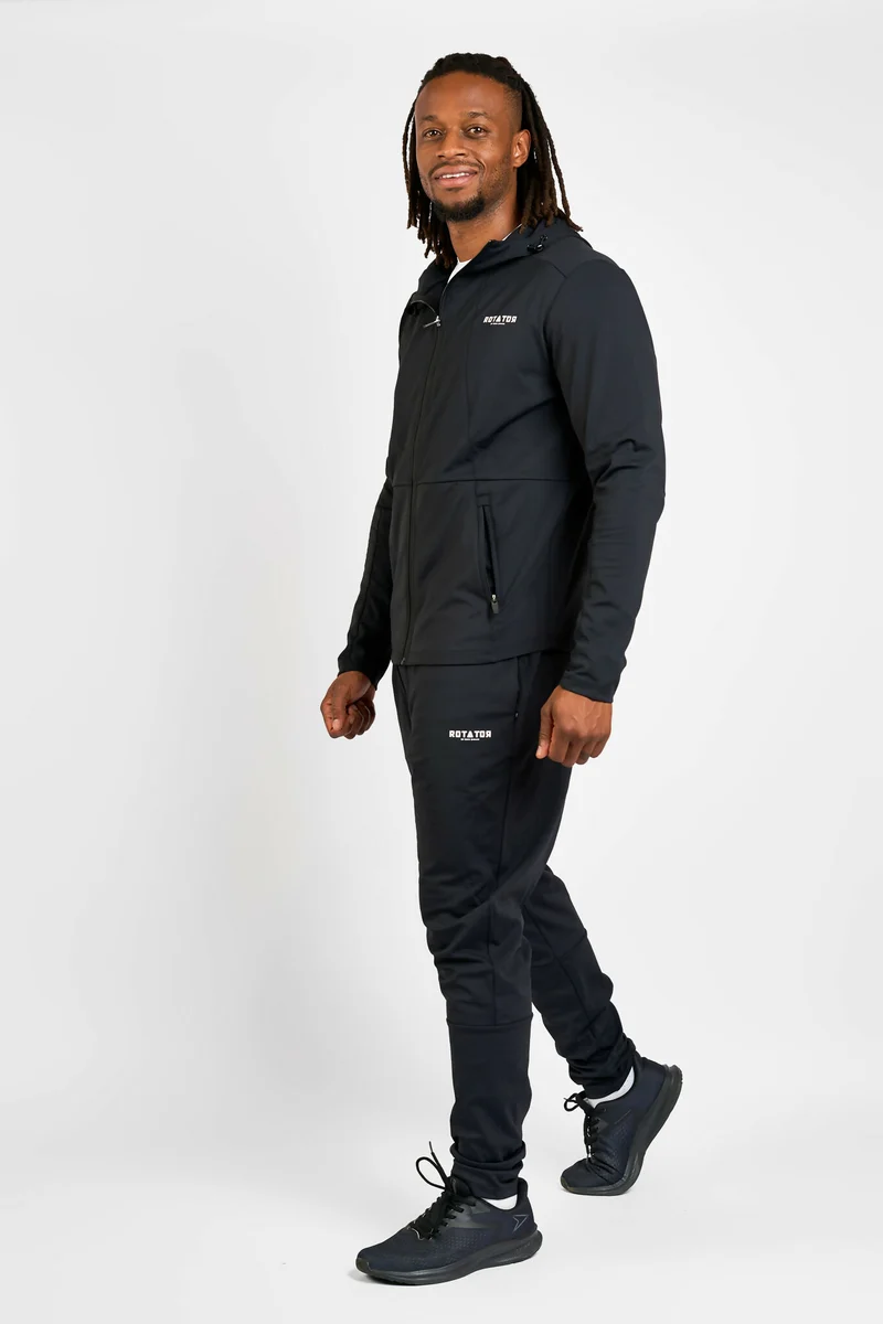 Rotator Active Wear Performance Tracksuit Set - Black