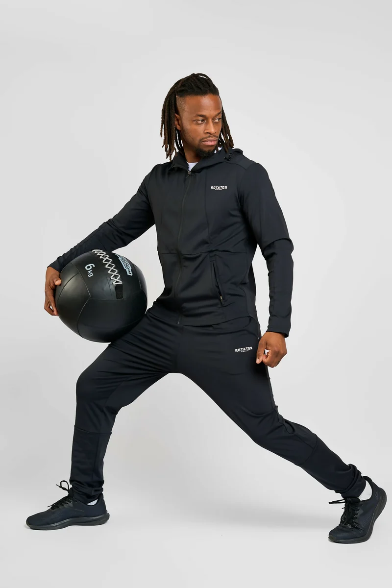 Rotator Active Wear Performance Tracksuit Set - Black