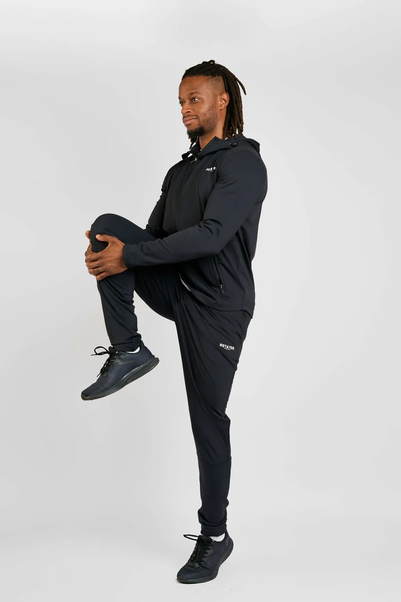 Rotator Active Wear Performance Tracksuit Set - Black