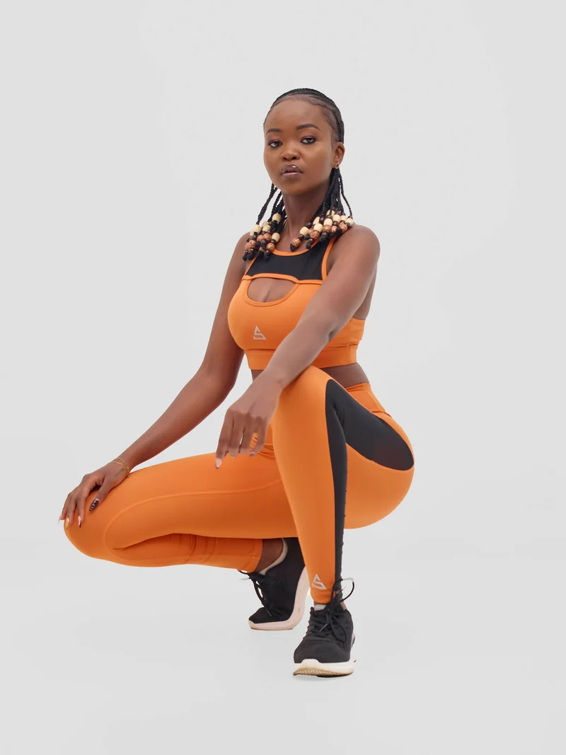 Rotator Active Wear Leggings & Sports Bra - Set - Orange