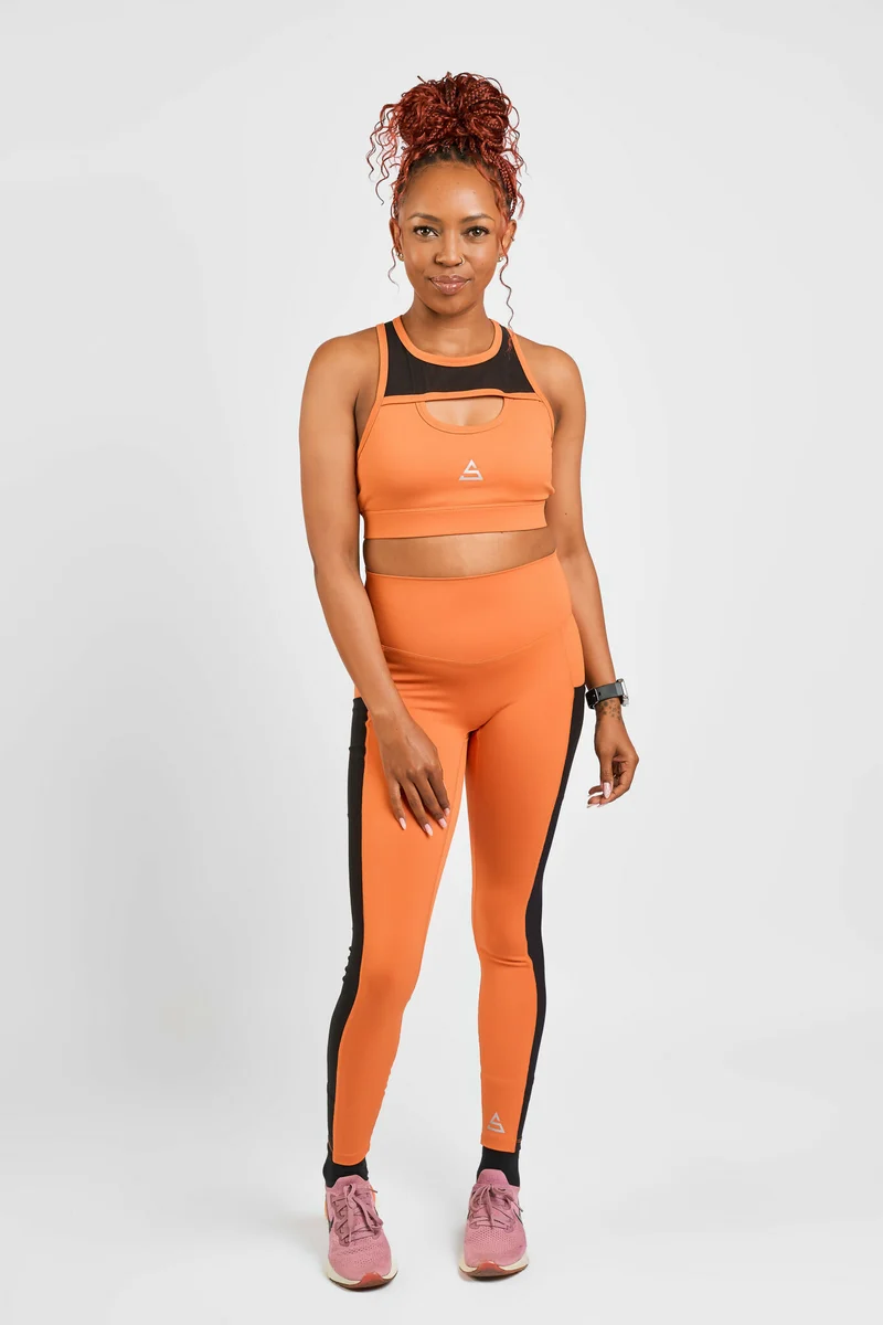 Rotator Active Wear Leggings & Sports Bra - Set - Orange