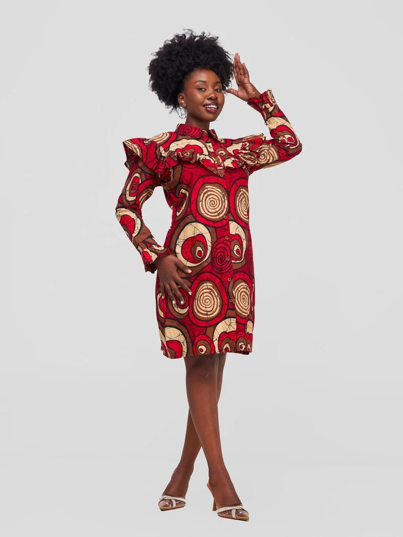 Gravio Fashion Rinje Shift Dress - Dark Brown