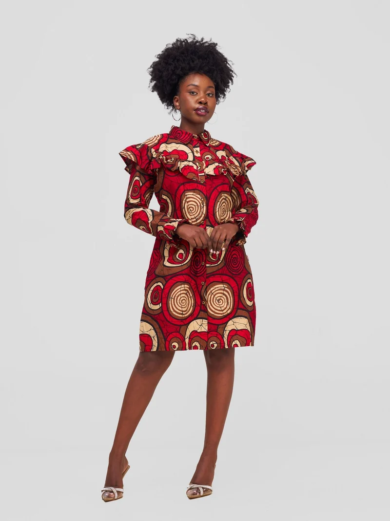 Gravio Fashion Rinje Shift Dress - Dark Brown
