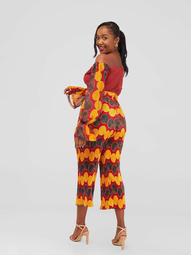 Nefpatra Africa Ankara Jumpsuit - Orange
