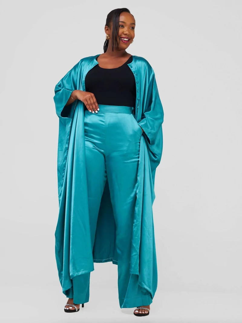 Nefpatra Africa Andy Kimono Set - Turquoise