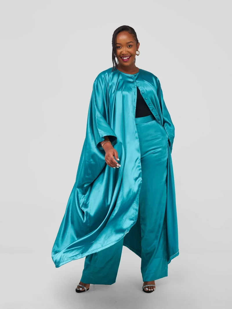 Nefpatra Africa Andy Kimono Set - Turquoise