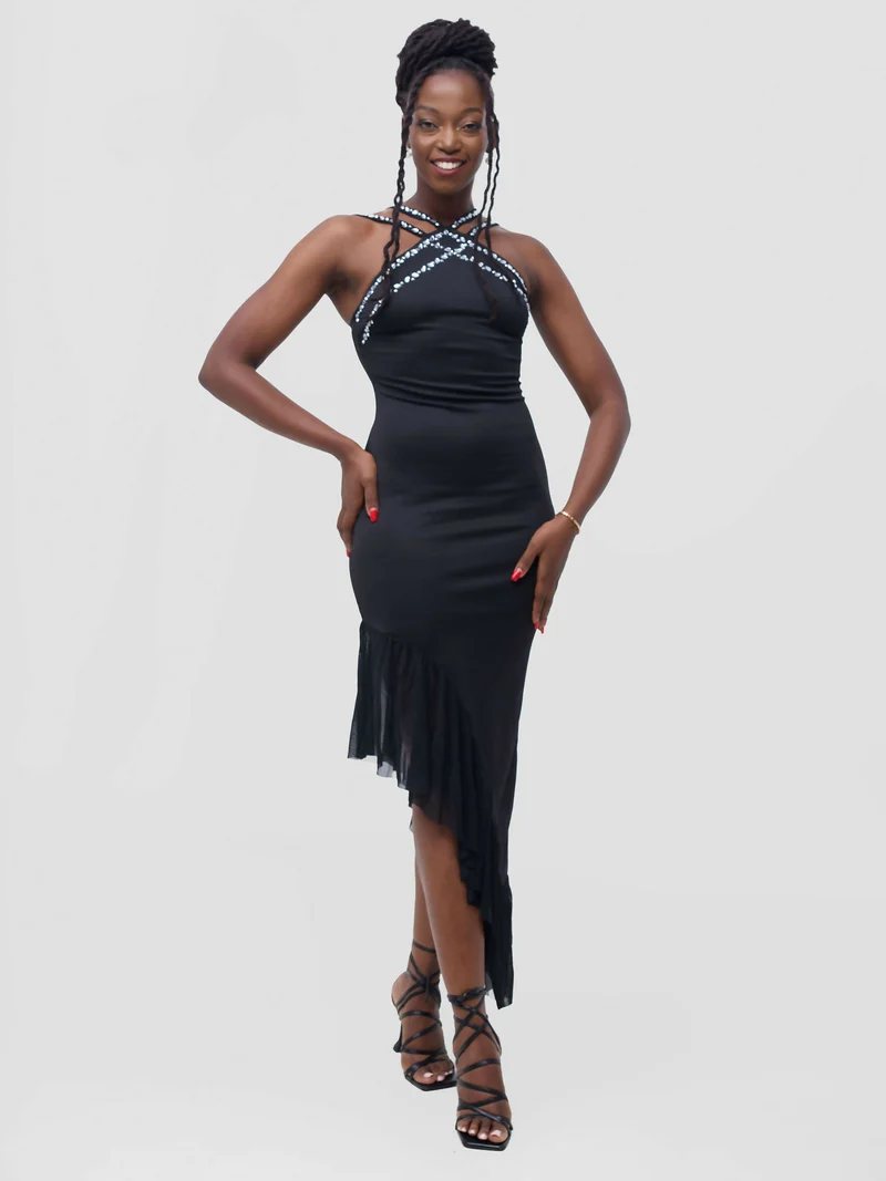 Stylish Sisters Evening Dress - Black