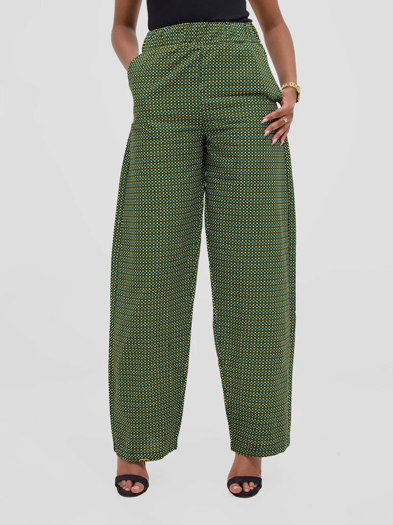 Gravio Fashions Nala Ankara pant - Green