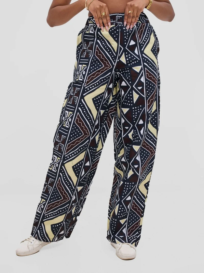 Gravio Fashions Hibo Ankara Pant - Cream