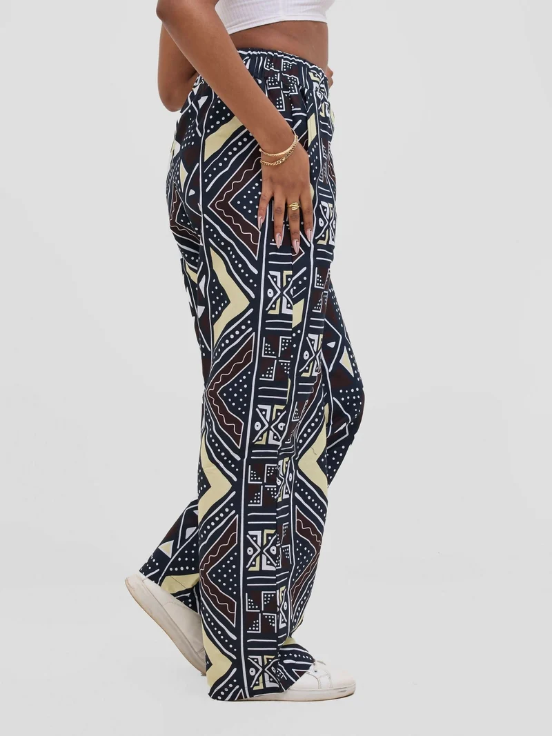 Gravio Fashions Hibo Ankara Pant - Cream