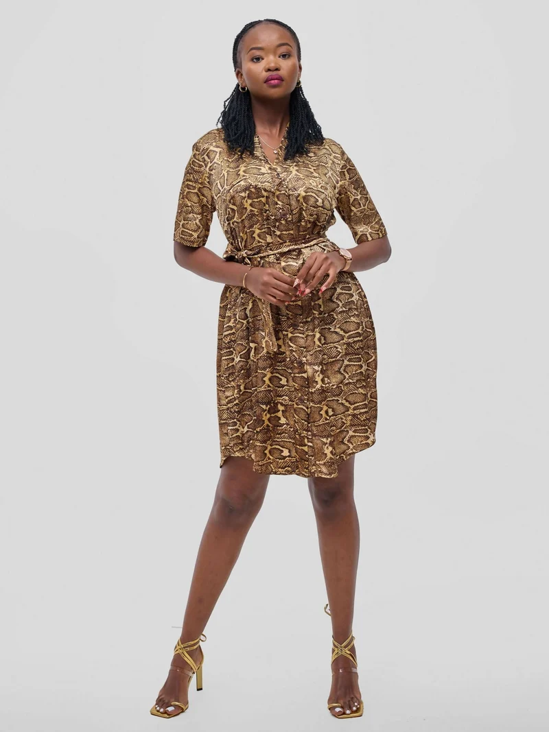 Lokali Silk Cheetah Dress - Animal Print