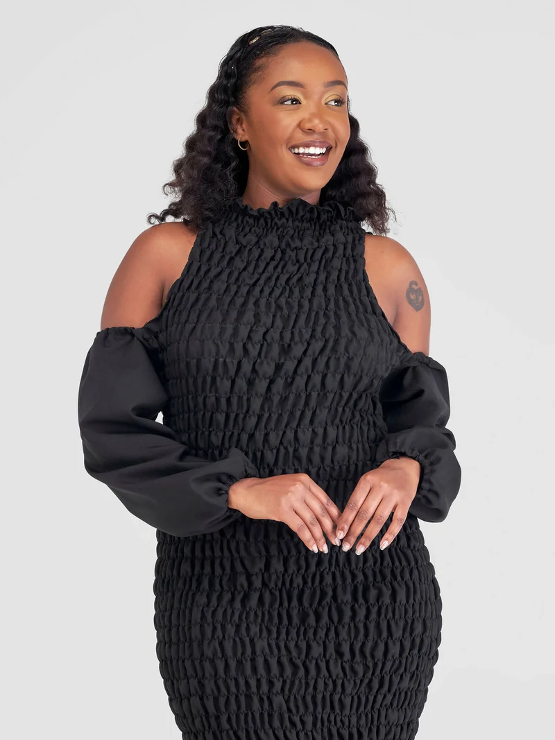 Long Stretch Dress - Black