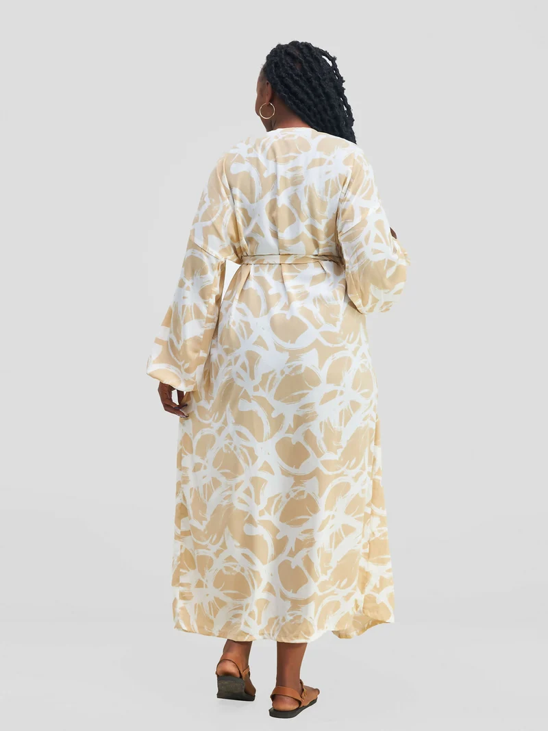 Shells Attic Cover up Kimono - Brown
