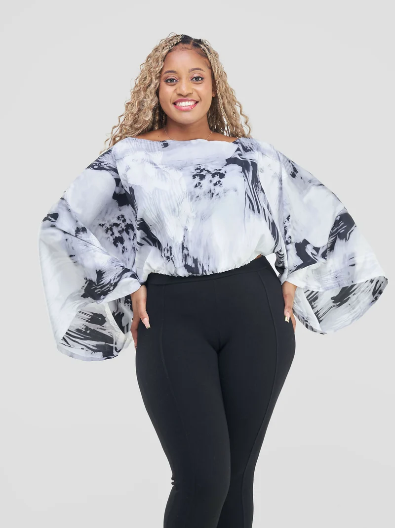 Curves BD Tausi Top - Black / white