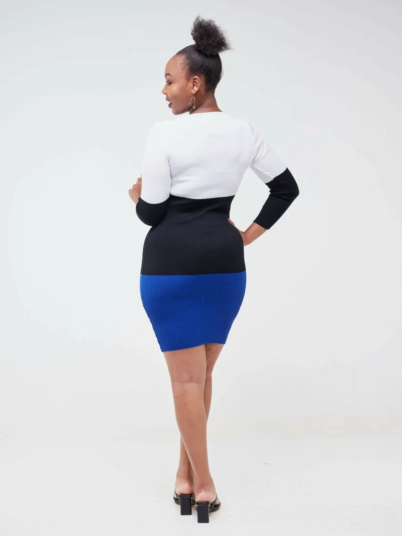 Home Of Colors Multicolored Dress - White / Black Print